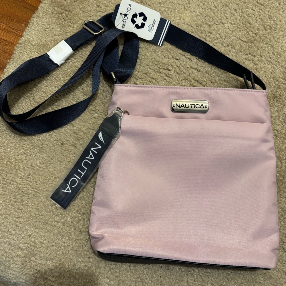 Nautica Pink Crossbody Bag with Sporty Strap NWT